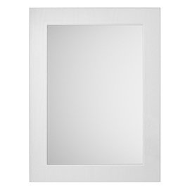 York 800 x 600mm Traditional White Ash Mirror Medium Image
