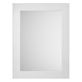 York 800 x 600mm Traditional White Ash Mirror Large Image