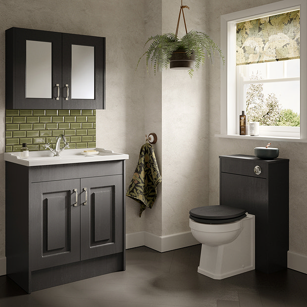 York Dark Grey Top Fixing Soft Close Toilet Seat  Profile Large Image