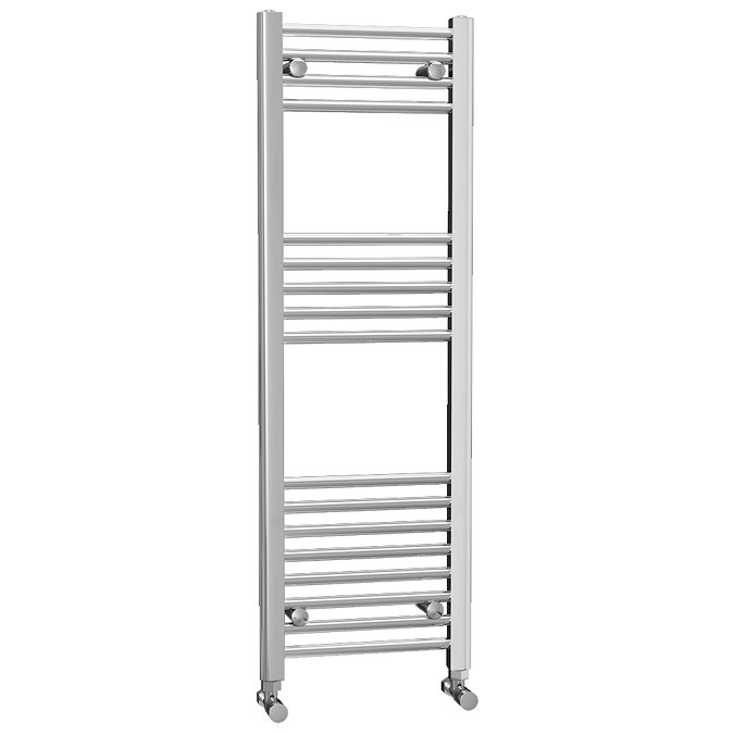 York Flat Heated Towel Rail - W400 x H1200mm - Chrome Large Image