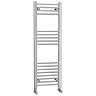 York Flat Heated Towel Rail - W400 x H1200mm - Chrome Large Image