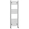 York Flat Heated Towel Rail - W400 x H1200mm - Chrome Large Image