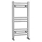 York Flat Heated Towel Rail - W400 x H800mm - Chrome Large Image