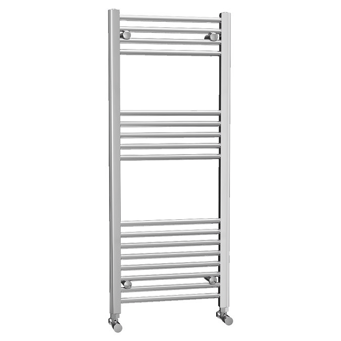 York Flat Heated Towel Rail - W500 x H1200mm - Chrome Large Image