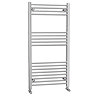 York Flat Heated Towel Rail - W600 x H1200mm - Chrome  Profile Large Image