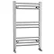 York Flat Heated Towel Rail - W600 x H800mm - Chrome Large Image