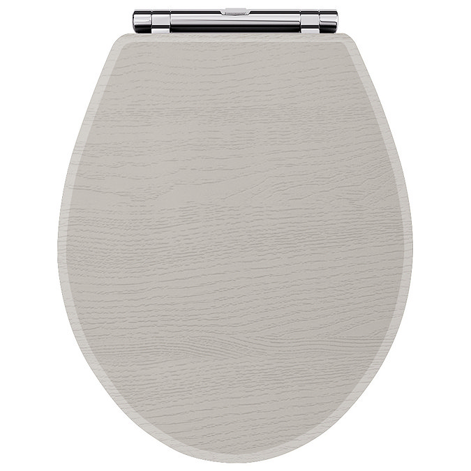 York Grey Top Fixing Soft Close Toilet Seat Large Image