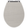 York Grey Top Fixing Soft Close Toilet Seat Large Image