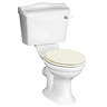 York Traditional Close Coupled Toilet + Ivory Soft Close Seat Large Image