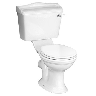 York Traditional Close Coupled Toilet with Soft Close Seat