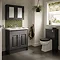 York Traditional Dark Grey Bathroom Basin Unit (620 x 470mm)  Standard Large Image