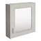 York Grey Bathroom Cabinet with Mirror - 600mm Large Image