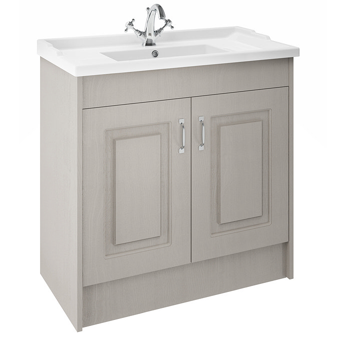 York Traditional Grey Bathroom Basin Unit (1020 x 470mm) - 1 Tap Hole Large Image