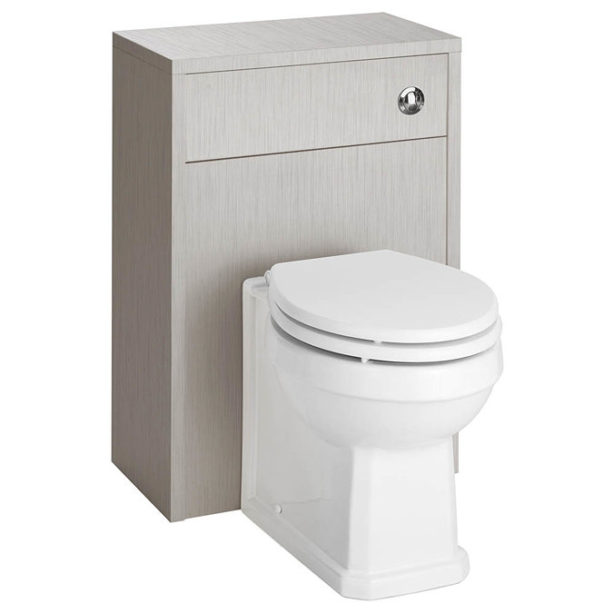 York Traditional Grey BTW WC Unit with Pan & Top-Fixing Seat Large Image