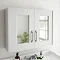 York Traditional White 2 Door Mirror Cabinet (800 x 162mm) Feature Large Image