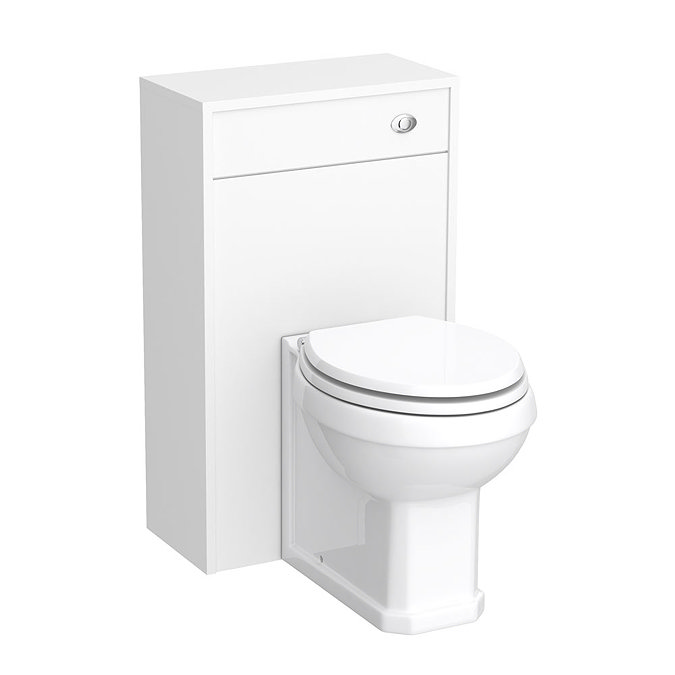 York Traditional White Ash BTW WC Unit with Pan & Top-Fixing Seat Large Image