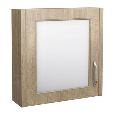 York Traditional Wood Finish 1 Door Mirror Cabinet (600 x 162mm) Profile Large Image