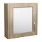 York Traditional Wood Finish 1 Door Mirror Cabinet (600 x 162mm) Large Image