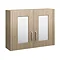York Traditional Wood Finish 2 Door Mirror Cabinet (800 x 162mm) Large Image