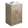 York Traditional Wood Finish Bathroom Basin Unit (620 x 470mm)