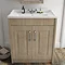 York Traditional Wood Finish Bathroom Basin Unit (800 x 460mm) Feature Large Image