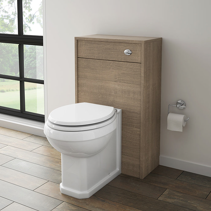 York Traditional Wood Finish BTW WC Unit with Pan & Top-Fixing Seat  Feature Large Image