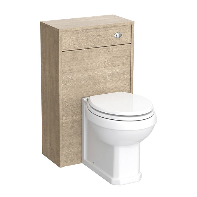 York Traditional Wood Finish BTW WC Unit with Pan & Top-Fixing Seat Large Image