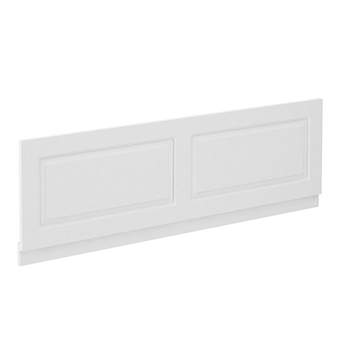 York White Traditional Front Bath Panel & Plinth - 1700mm Large Image