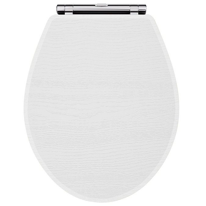 York White Ash Top Fixing Soft Close Toilet Seat Large Image