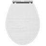 York White Ash Top Fixing Soft Close Toilet Seat Large Image