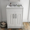 York Traditional White Bathroom Basin Unit (600 x 460mm)  Profile Large Image