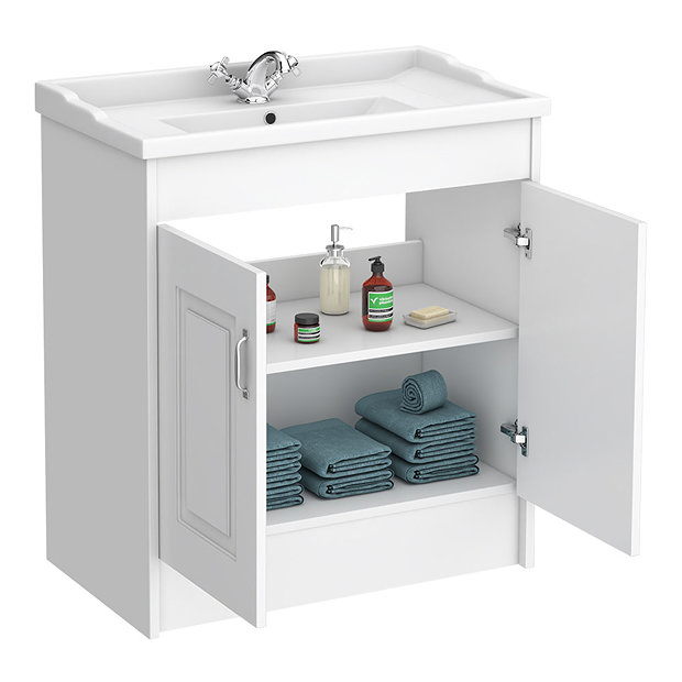 York Traditional White Ash Bathroom Basin Unit | Now At Victorian Plumbing