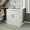 York Traditional White Bathroom Basin Unit (800 x 460mm) Standard Large Image