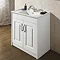 York Traditional White Bathroom Basin Unit (800 x 460mm) Profile Large Image