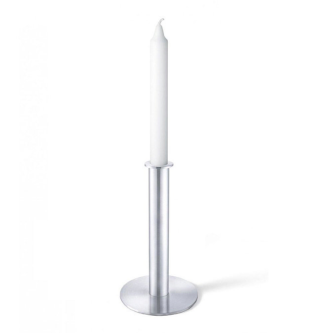 Zack 18cm Lunar Candle Holder - Stainless Steel - 40633 Large Image