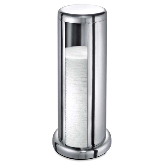Zack Foccio Freestanding Cotton Pad Dispenser - Stainless Steel - 40274 Large Image