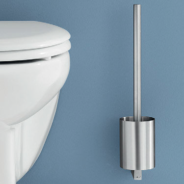 Zack Fresco Wall Mounted Toilet Brush - Stainless Steel - 40191 Profile Large Image