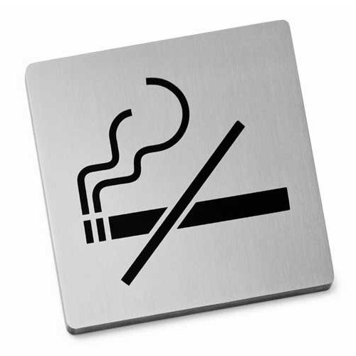 Zack Indici Information Sign - Stainless Steel - No Smoking - 50719 Large Image
