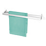 Zack Linea Double Towel Rail - Polished Finish - 40039 Large Image