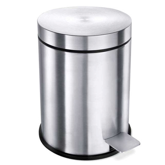 Zack Vasca Small 3 Litre Pedal Bin - Stainless Steel - 40300 Large Image