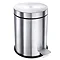 Zack Vasca Small 3 Litre Pedal Bin - Stainless Steel - 40300 Large Image