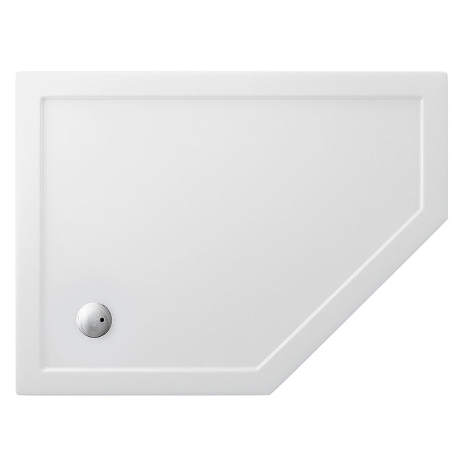 Zamori - 35mm Offset Pentangle Shower Tray - Right Hand - Various Size Options Large Image