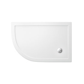 Zamori - 35mm Offset Quadrant Anti-Bacterial Shower Tray - Left Hand Large Image