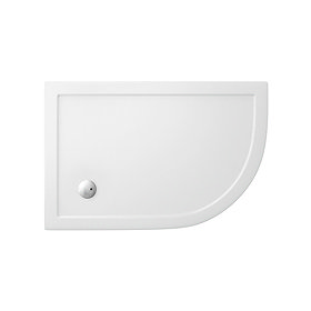 Zamori - 35mm Offset Quadrant Anti-Bacterial Shower Tray - Right Hand Large Image