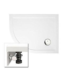 Zamori - 35mm Offset Quadrant Shower Tray with Leg & Panel Set - Left Hand - Various Size Options Me