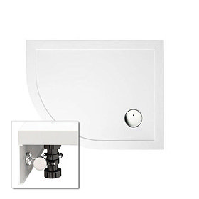 Zamori - 35mm Offset Quadrant Shower Tray with Leg & Panel Set - Left Hand - Various Size Options La