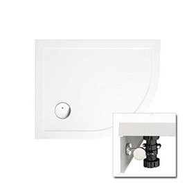 Zamori - 35mm Offset Quadrant Shower Tray with Leg & Panel Set - Right Hand - Various Size Options M