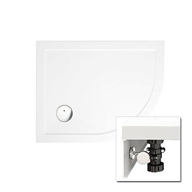 Zamori - 35mm Offset Quadrant Shower Tray with Leg & Panel Set - Right Hand - Various Size Options L