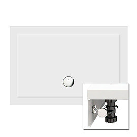 Zamori - 35mm Rectangular Shower Tray with Leg & Panel Set - Various Size Options Large Image