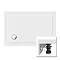 Zamori - 35mm Rectangular Shower Tray with Leg & Panel Set - 1100mm x 900mm Large Image